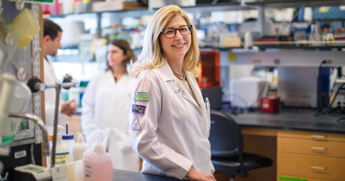  The first person from Michigan State University to receive the National Medal of Science, Teresa K. Woodruff has made significant global contributions in scientific research, improvements to the scientific process and broadening of research teams. Photo credit: Huge Galdones Photography